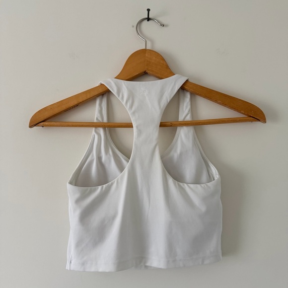 Aerie White Racerback Cropped Tank Top - Picture 3 of 5
